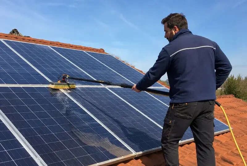 Nettoyage et entretien de panneaux solaires à Valdelaume